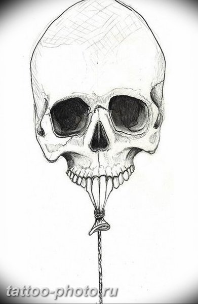 Тату череп Минимализм