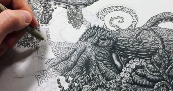 Рисунок ручкой легкий