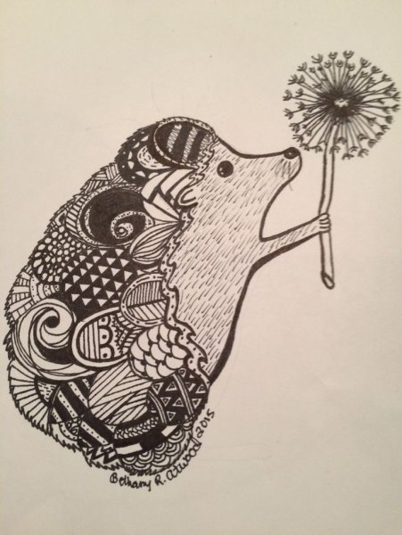 Хамелеон Зентангл