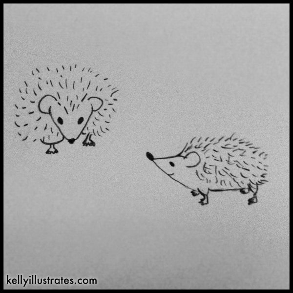 Ежик в тумане карандашом