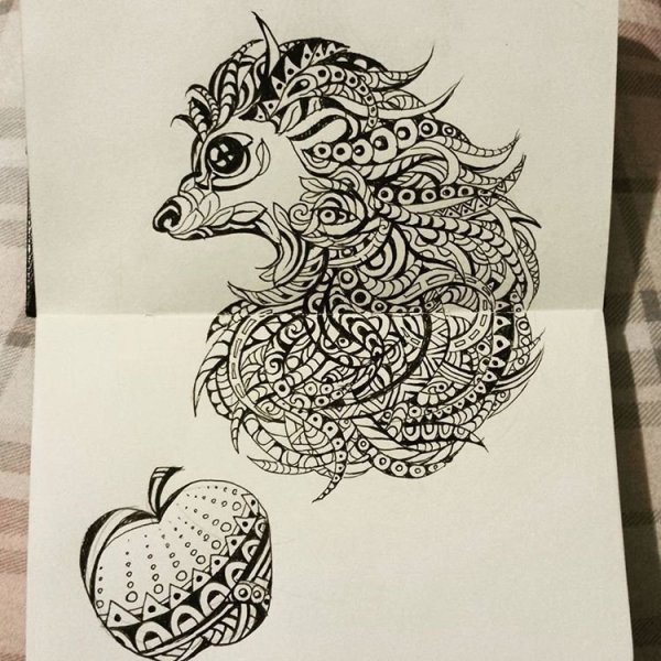 Как нарисовать ежика