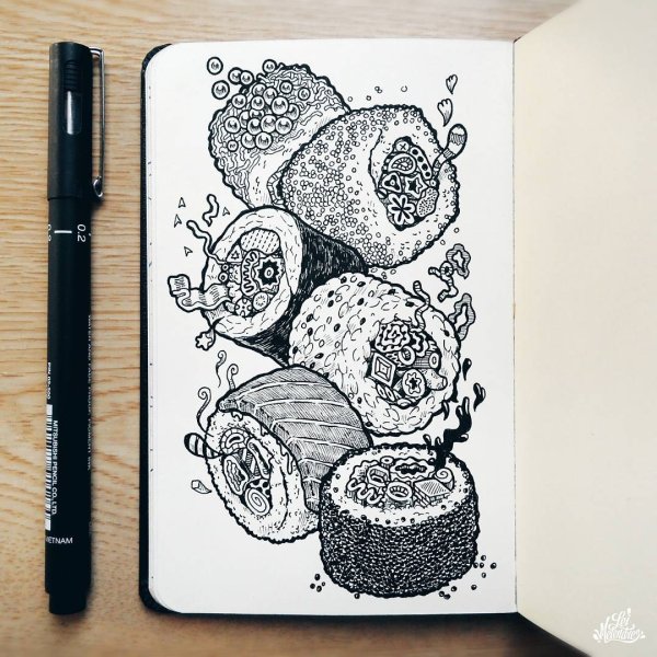 Мини рисунки ручкой