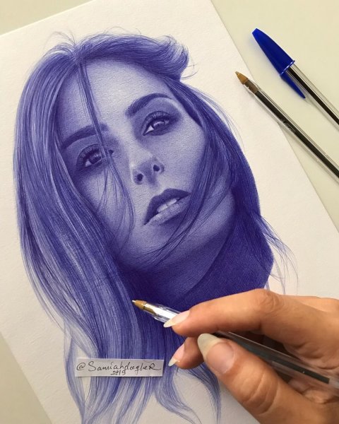 Портреты шариковой ручкой