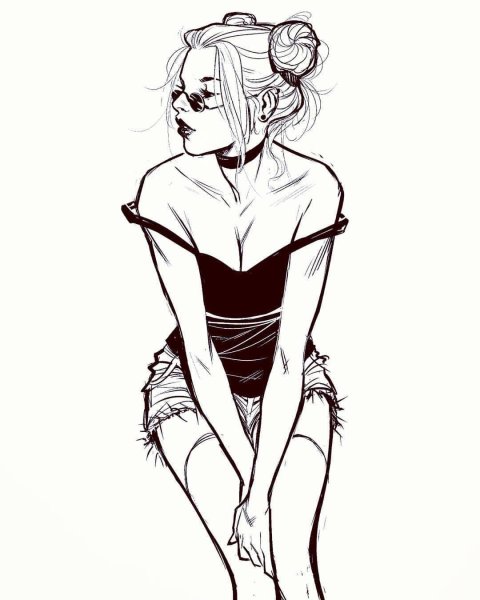 Чёрно-белые скетчи