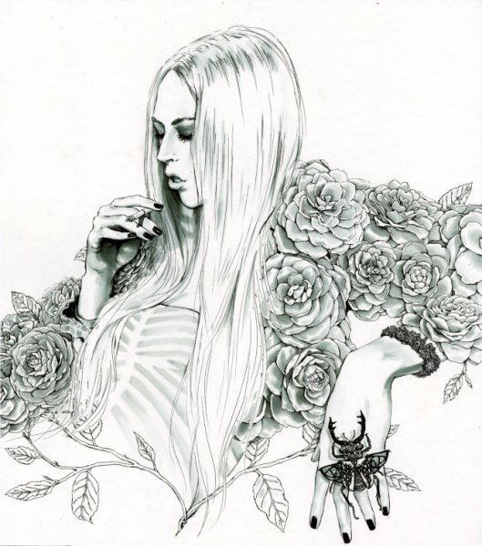 Красивые рисунки девушек ручкой