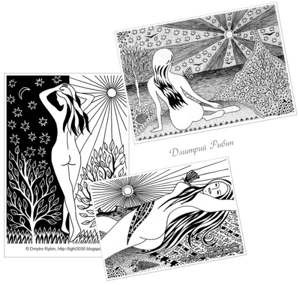 Графика гелевой ручкой девушки