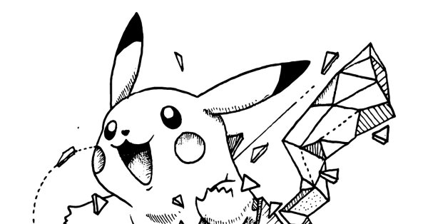 Тату Пикачу Геометрическая