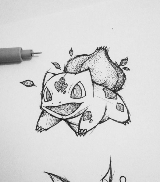 Бульбазавр покемон тату