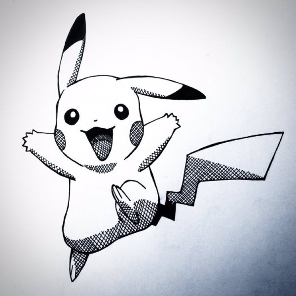 Пикачу рисунок карандашом