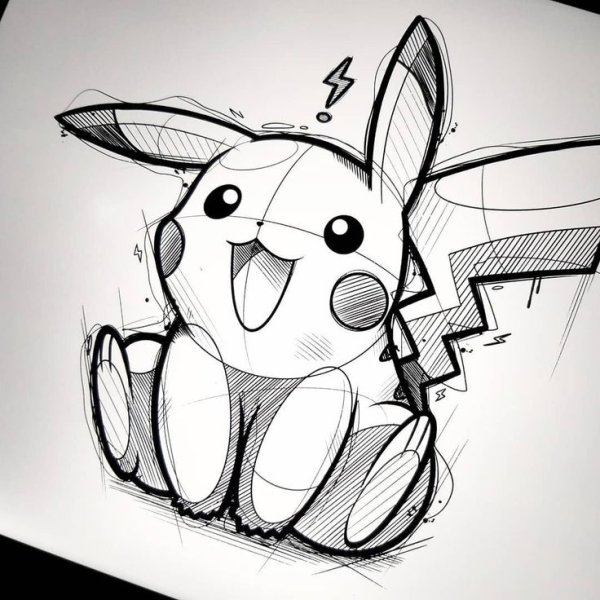 Пикачу эскиз
