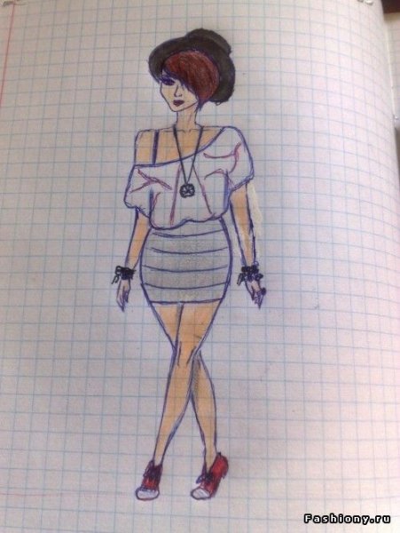 Легкие рисунки для девочек в тетрадь