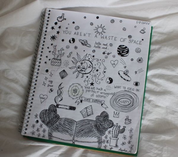 Маленькие рисуночки для личного дневника ручкой