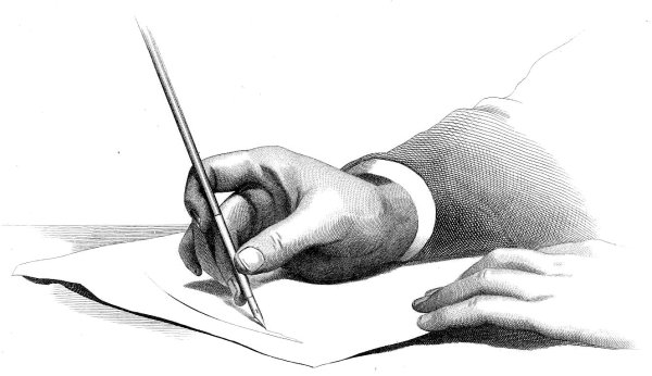 Рука с ручкой