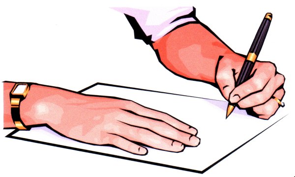 Рука с ручкой мультяшные