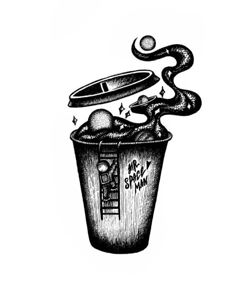 Тату кофе эскиз