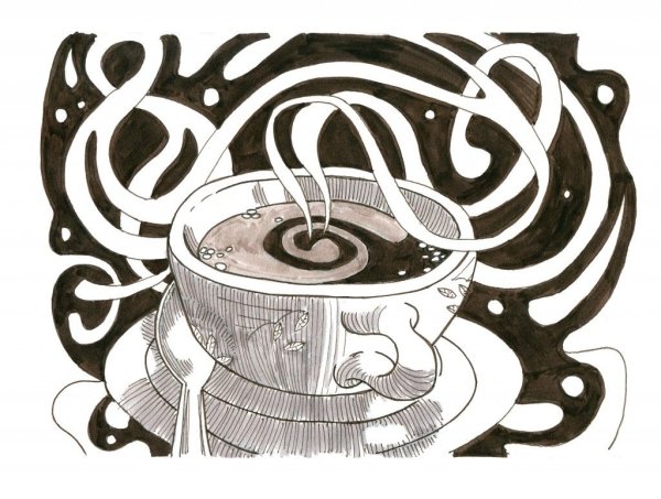 Чашка кофе дудлинг