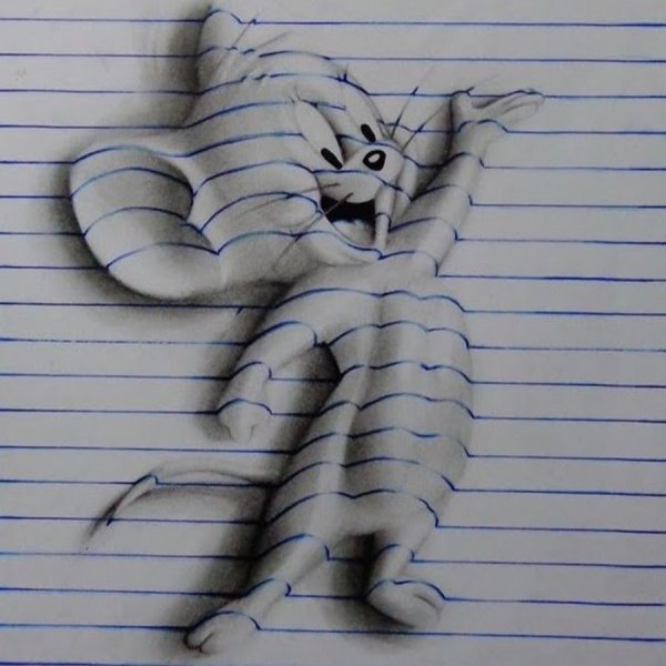 Прикольные объемные рисунки