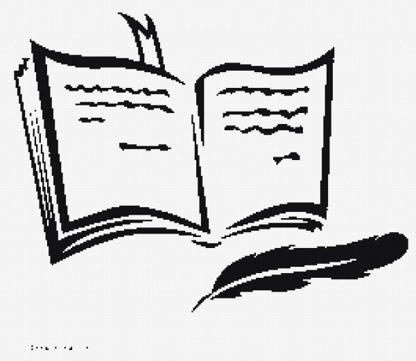 Книга ручка контур