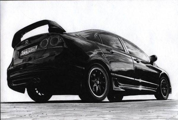 Рисунки машин гелевой ручкой