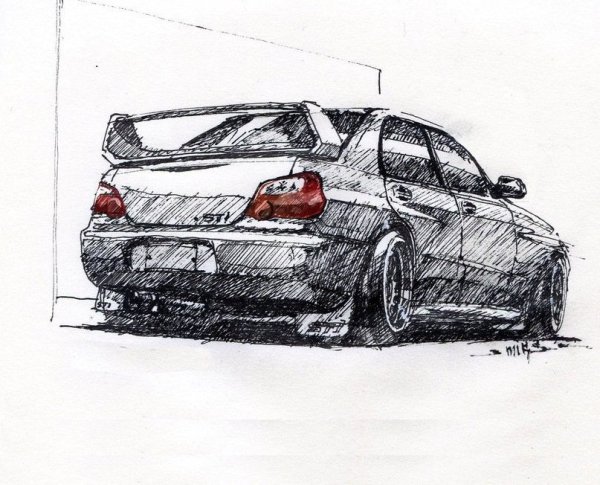 Митсубиси Лансер рисунок