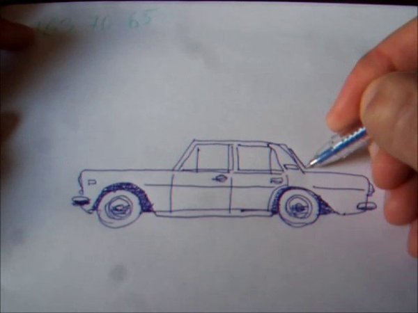 Рисунки ручкой машины для начинающих