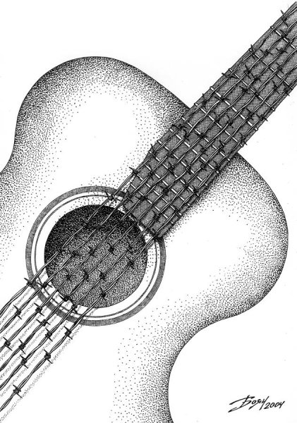 Гитара рисунок