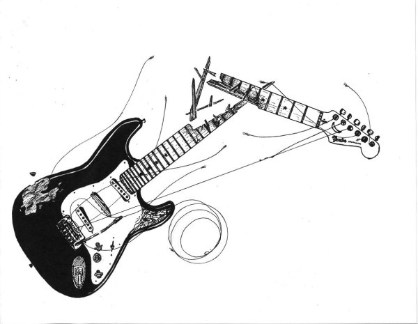 Электрогитара рисунок