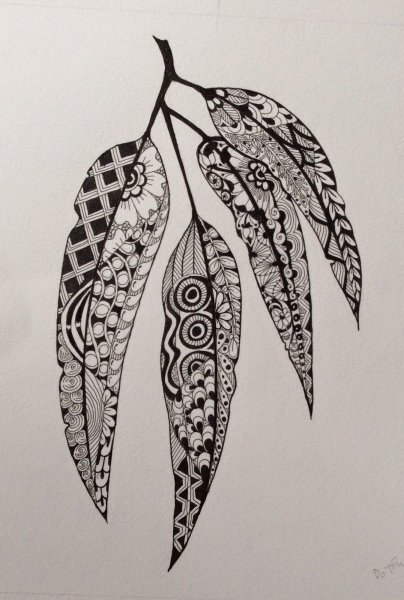 Монстера Зентангл