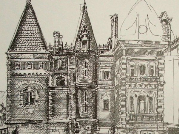 Замок гелевой ручкой