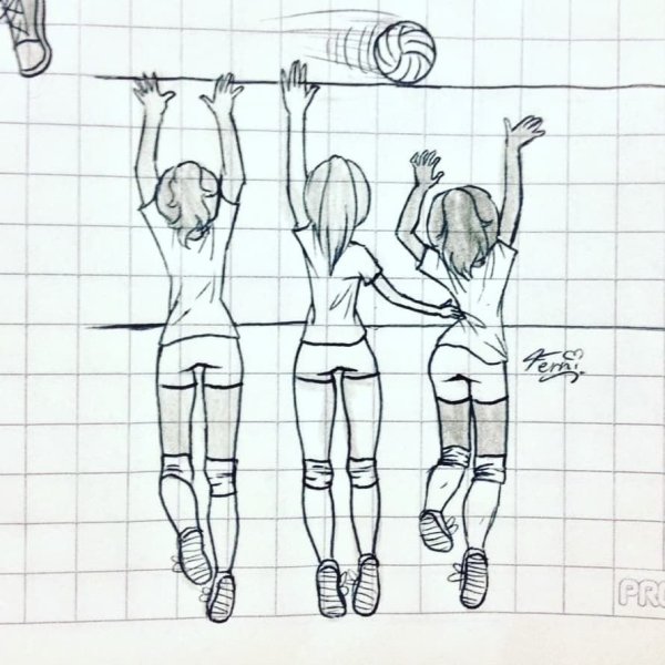 Волейбол рисунки для срисовки