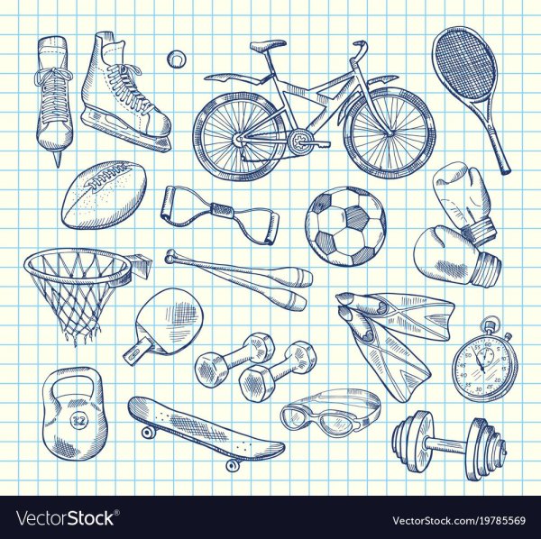 Витрина спортивных товаров рисунок