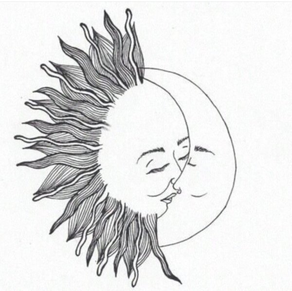 Солнце и Луна для срисовки