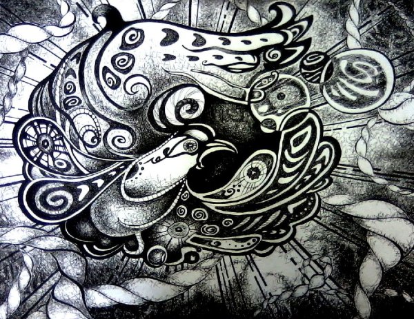 Рисунки гелевой ручкой черной профессиональные