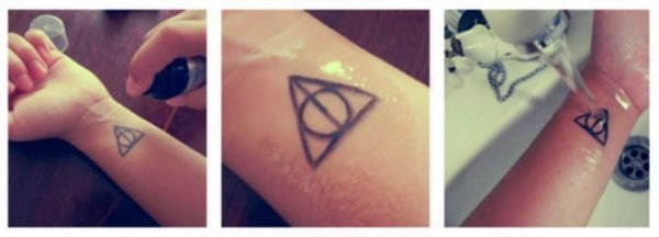 Простые временные тату