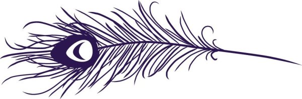 Перо павлина силуэт