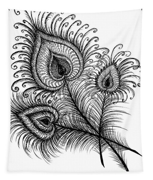 Эскиз павлиньего пера