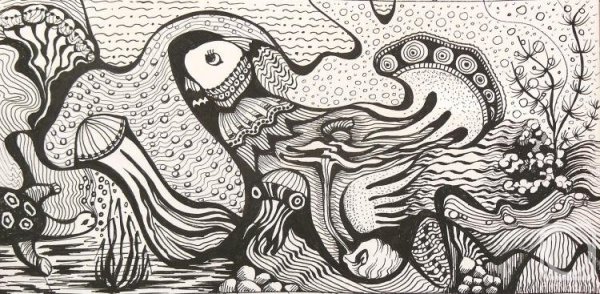 Графика гелевой ручкой