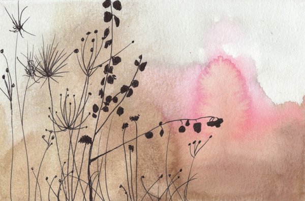 Рисование по мокрому фону