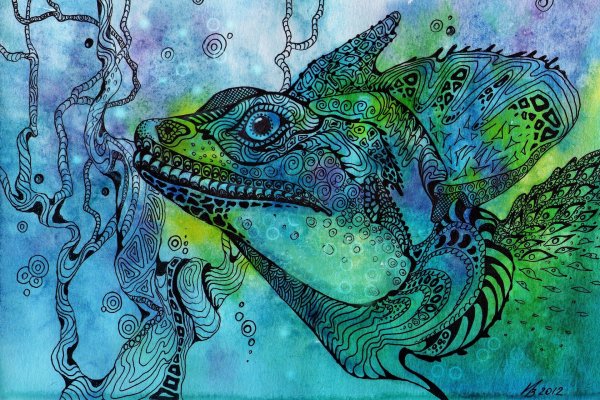 Рисование акварелью и гелевой ручкой