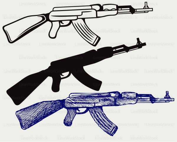 Автомат Калашникова рисунок