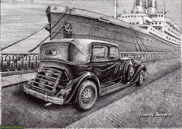 Ретро автомобили Графика