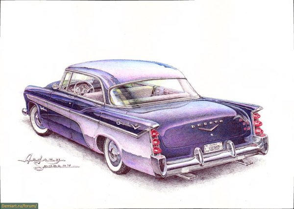 Рисунок автомобиля ручкой