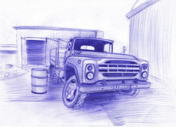 Рисование ЗИЛ