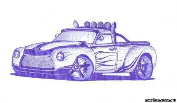 Нарисовать крутую тачку