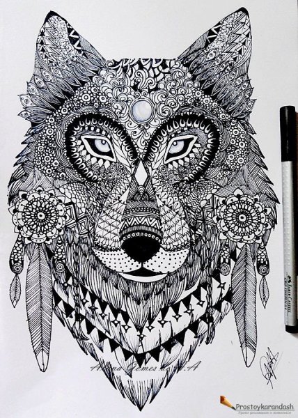 Дудлинг и Зентангл животные