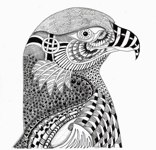 Орел Зентангл