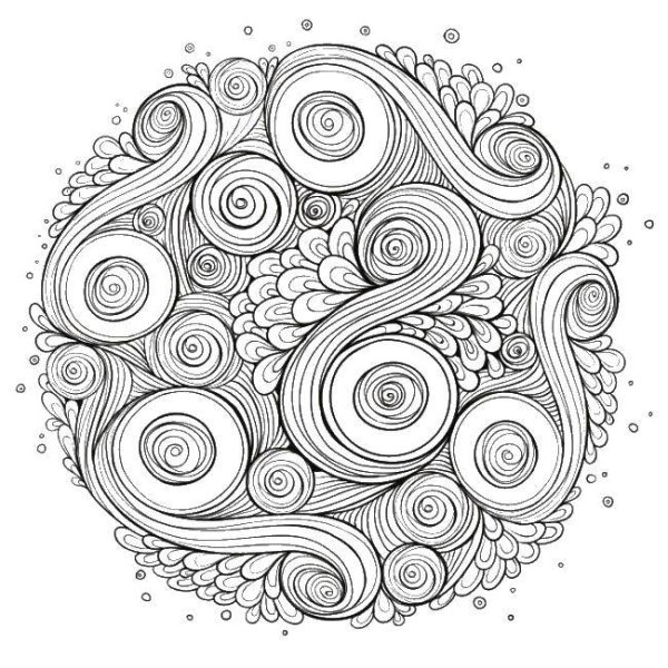 Мандала завитушки