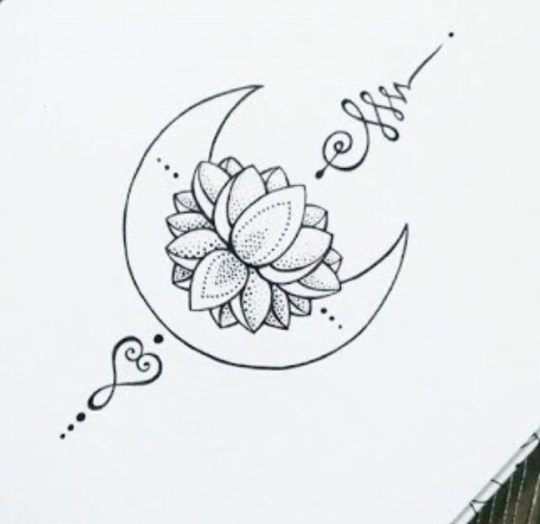 Уналоме с лотосом и луной