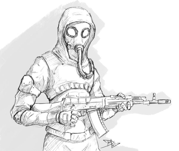 Сталкер рисунки