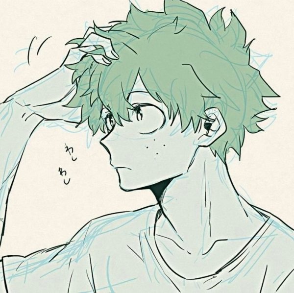 Изуку Мидория карандашом